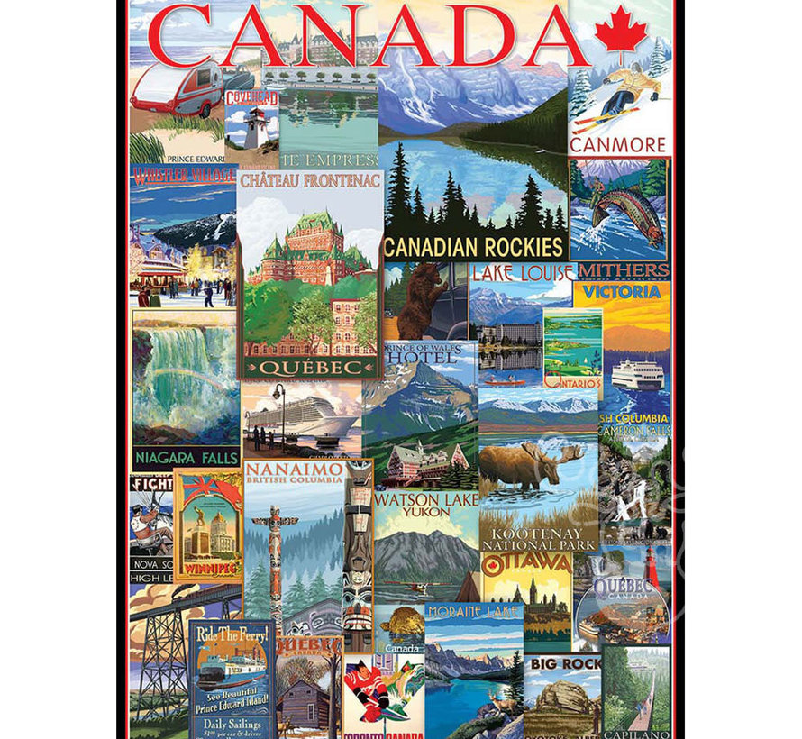Eurographics Vintage: Travel Canada Vintage Posters Puzzle 1000pcs