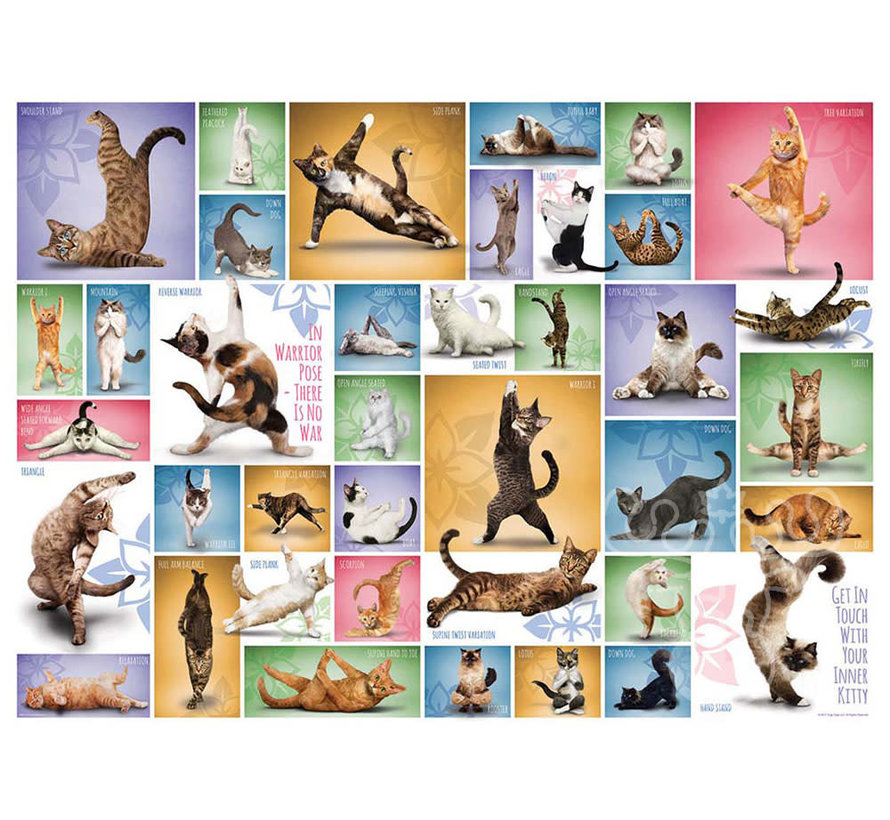 Eurographics Chart: Yoga Cats Puzzle 1000pcs