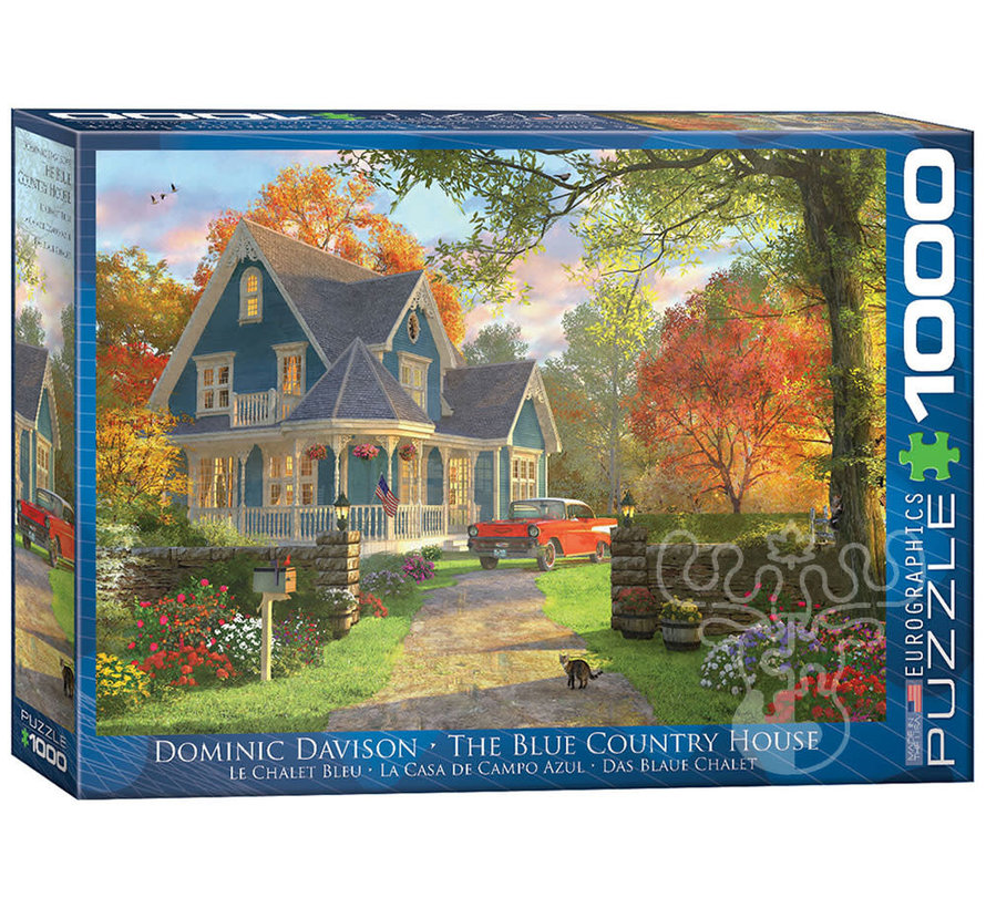 Eurographics Artist Label Davison: The Blue Country House Puzzle 1000pcs