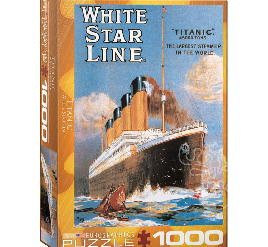 Eurographics Vintage: Titanic White Star Line Puzzle 1000pcs