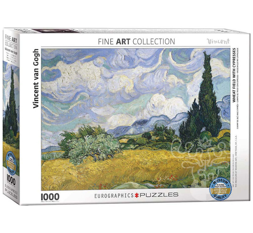 Eurographics Fine Art van Gogh: Wheat Field with Cypresses Puzzle 1000pcs