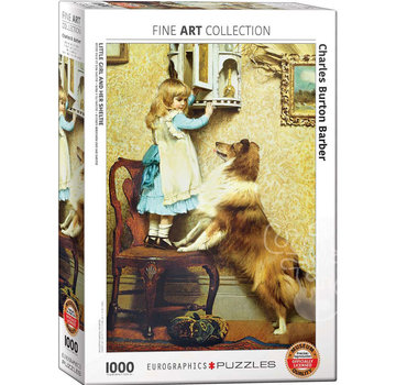 Eurographics Eurographics Fine Art Barber: Little Girl and Her Sheltie Puzzle 1000pcs RETIRED