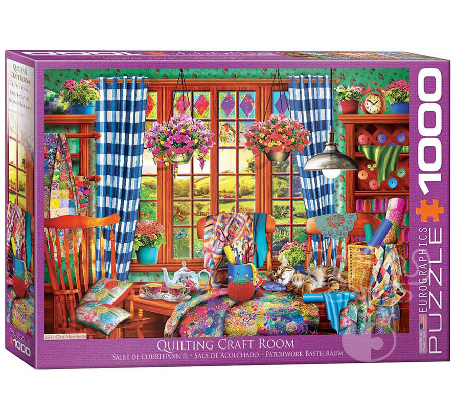 Eurographics Artist Label Marchetti: Quilting Craft Room Puzzle 1000pcs