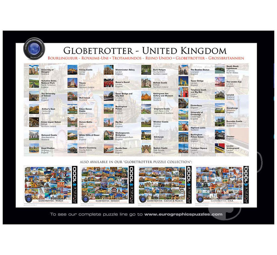 Eurographics Globetrotter United Kingdom Puzzle 1000pcs