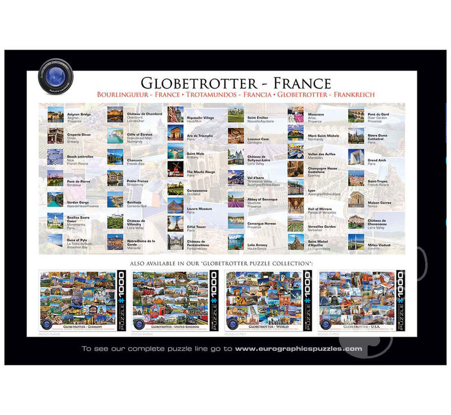 Eurographics Globetrotter France Puzzle 1000pcs RETIRED