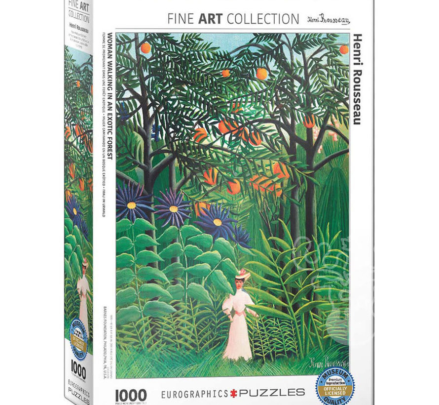 Eurographics Rousseau: Woman Walking in an Exotic Forest Puzzle 1000pcs