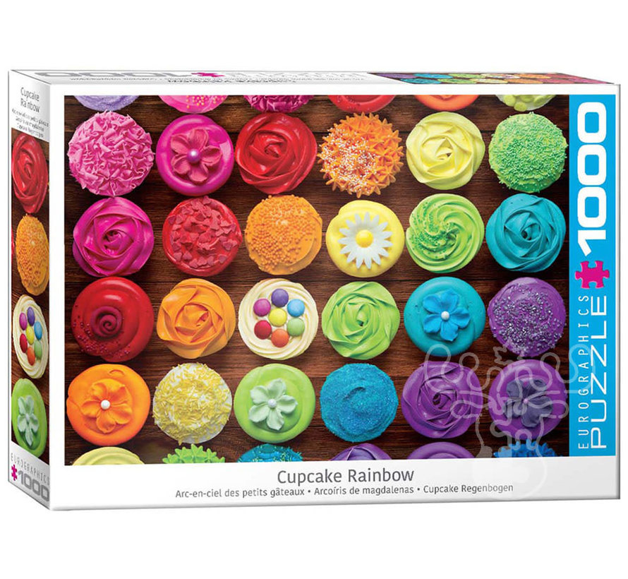 Eurographics Cupcake Rainbow Puzzle 1000pcs