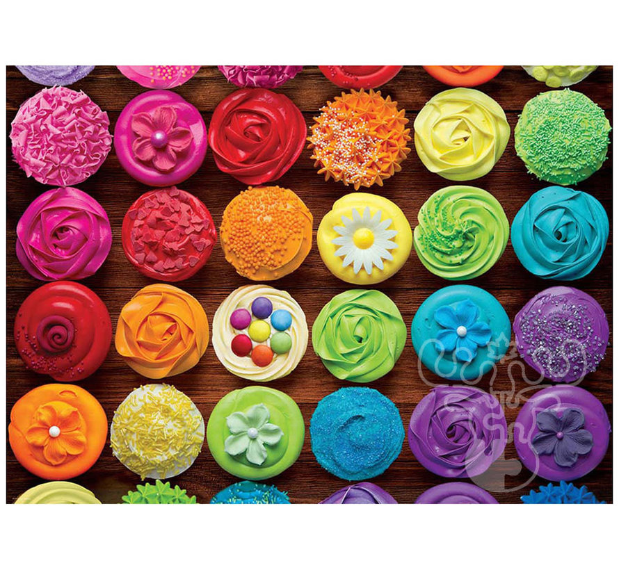Eurographics Food: Cupcake Rainbow Puzzle 1000pcs