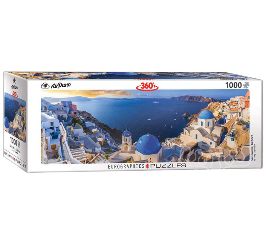 Eurographics Santorini, Greece Panoramic Puzzle 1000pcs