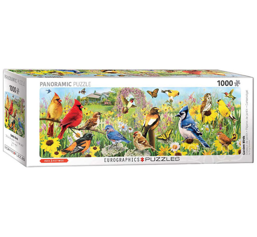 Eurographics Garden Birds Panoramic Puzzle 1000pcs