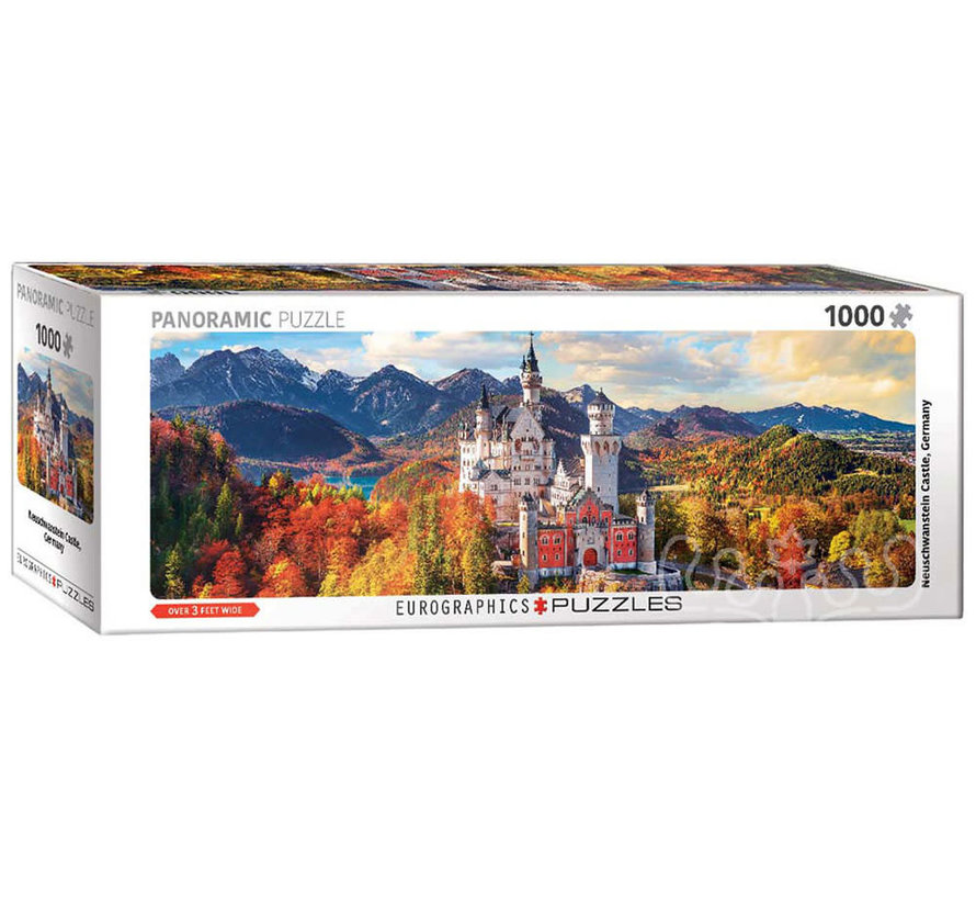 Eurographics Panoramic: Neuschwanstein Castle in Autumn Panoramic Puzzle 1000pcs