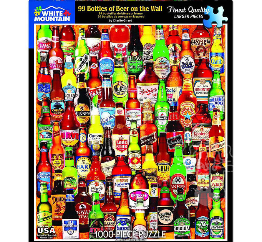White Mountain 99 Bottles of Beer on the Wall Puzzle 1000pcs