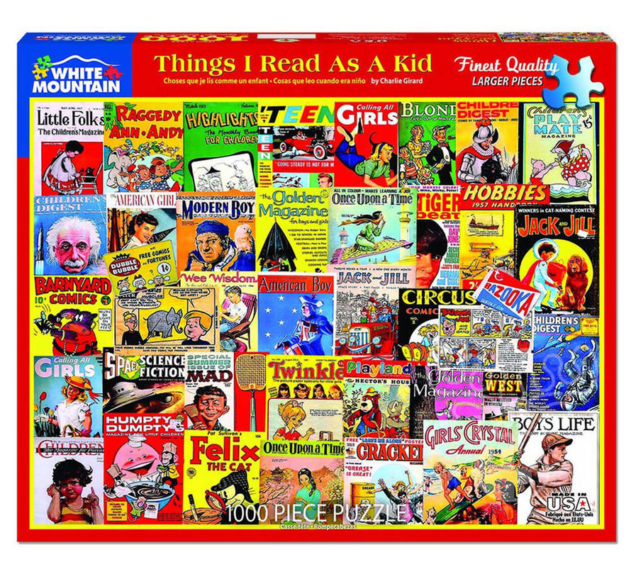 White Mountain Things I Read as a Kid Puzzle 1000pcs