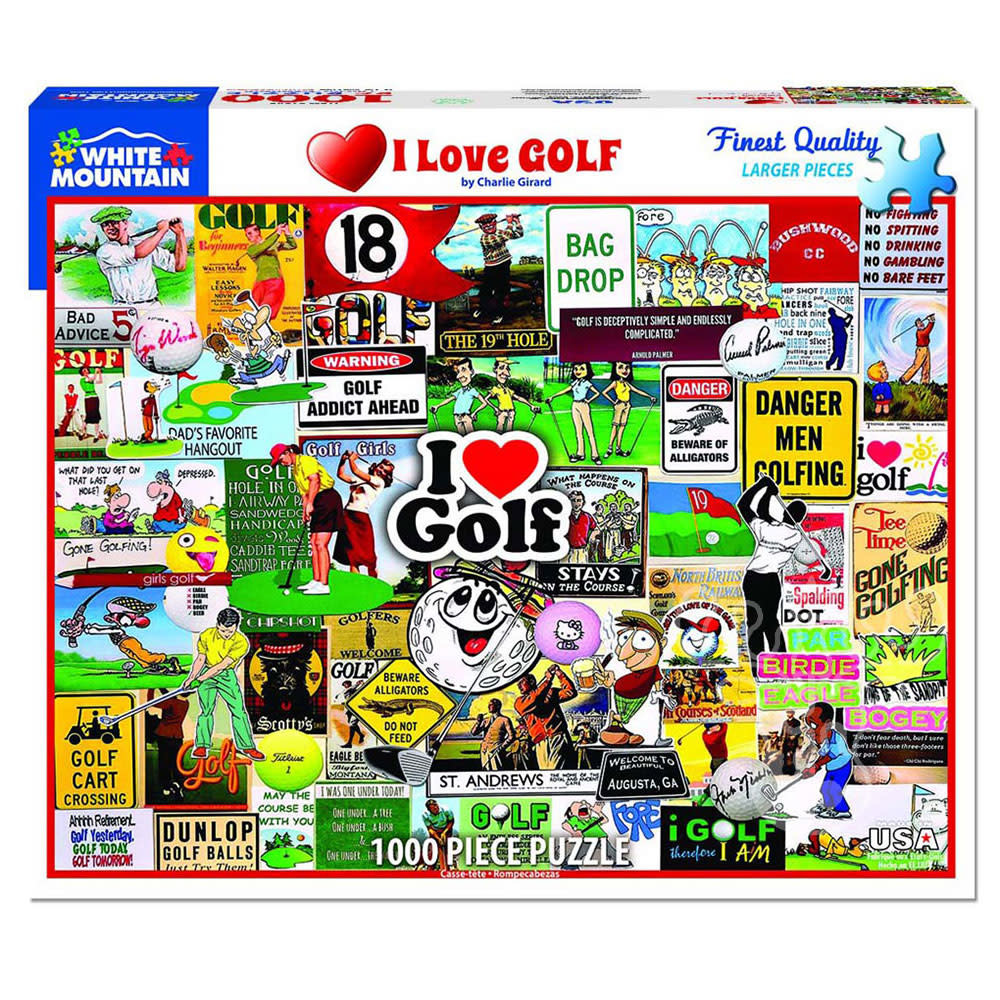 White Mountain I Love Golf Puzzle 1000pcs Puzzles Canada