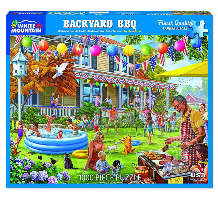 White Mountain Backyard BBQ Puzzle 1000pcs