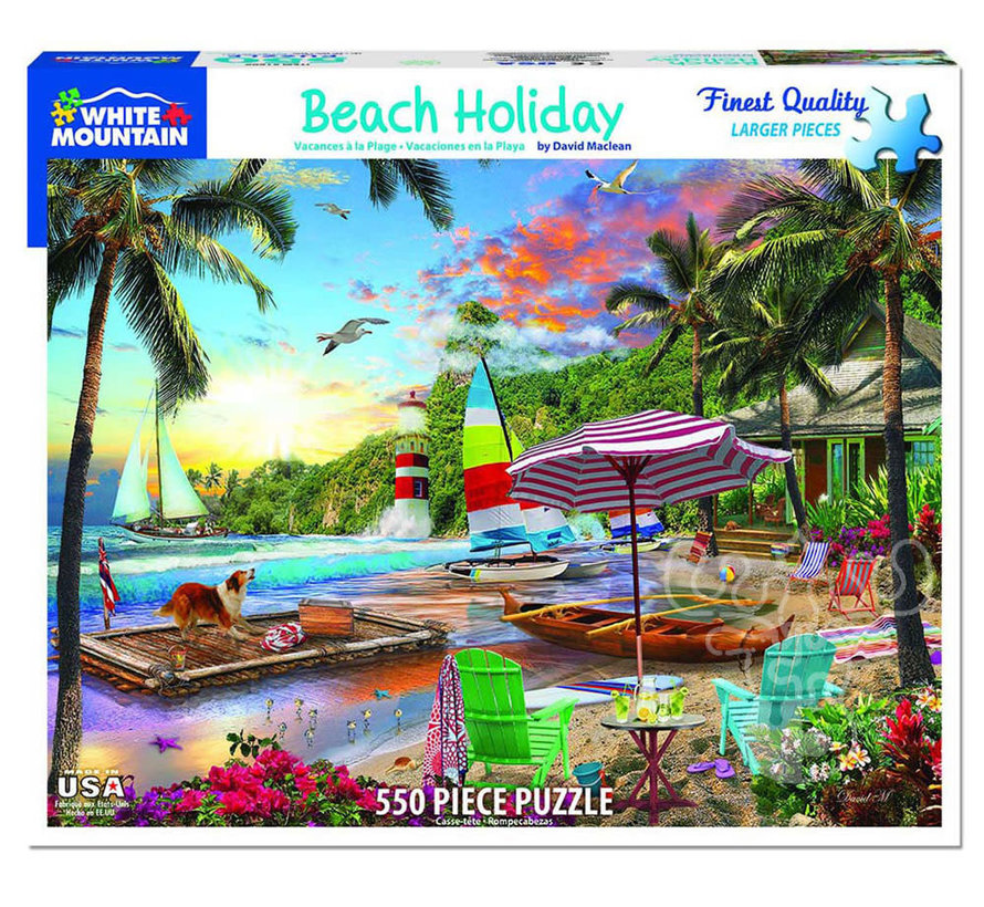 White Mountain Beach Holiday Puzzle 500pcs