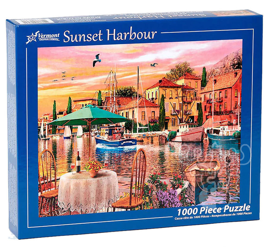 Vermont Christmas Co. Sunset Harbor Puzzle 1000pcs