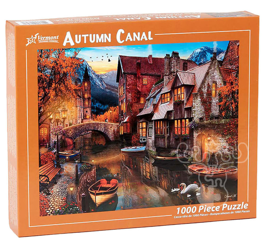 Vermont Christmas Co. Autumn Canal Puzzle 1000pcs