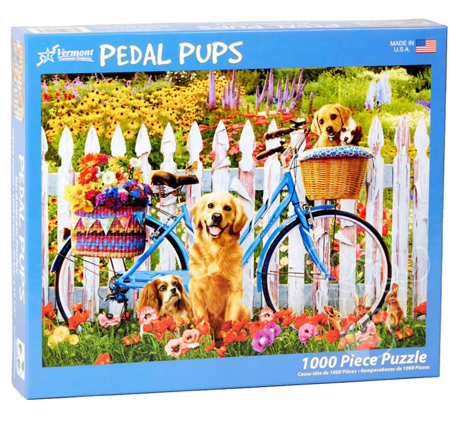 Vermont Christmas Co. Pedal Pups Puzzle 1000pcs