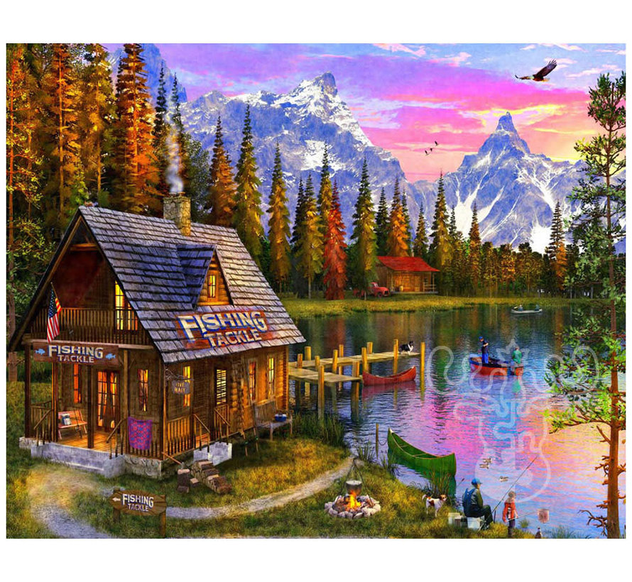 Vermont Christmas Co. The Fishing Hut Puzzle 1000pcs