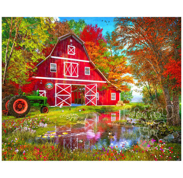 Vermont Christmas Company Vermont Christmas Co. Autumn at the Old Barn Puzzle 1000pcs
