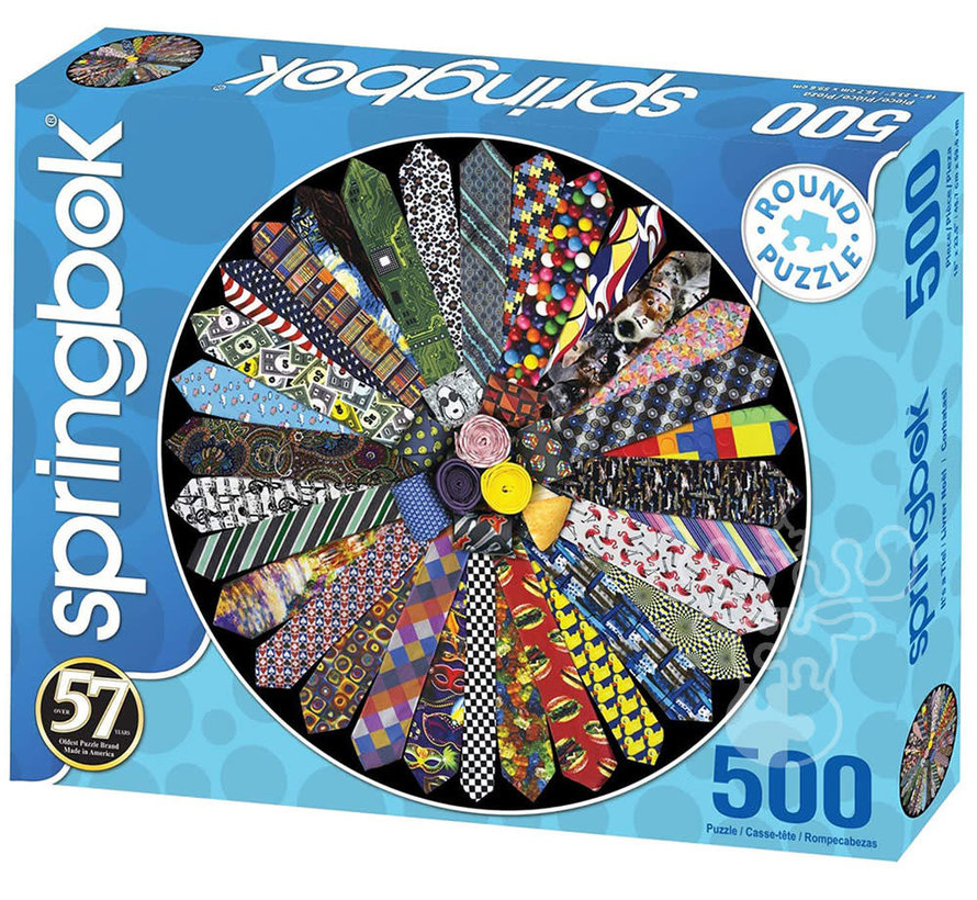 Springbok It's a Tie! Round Puzzle 500pcs