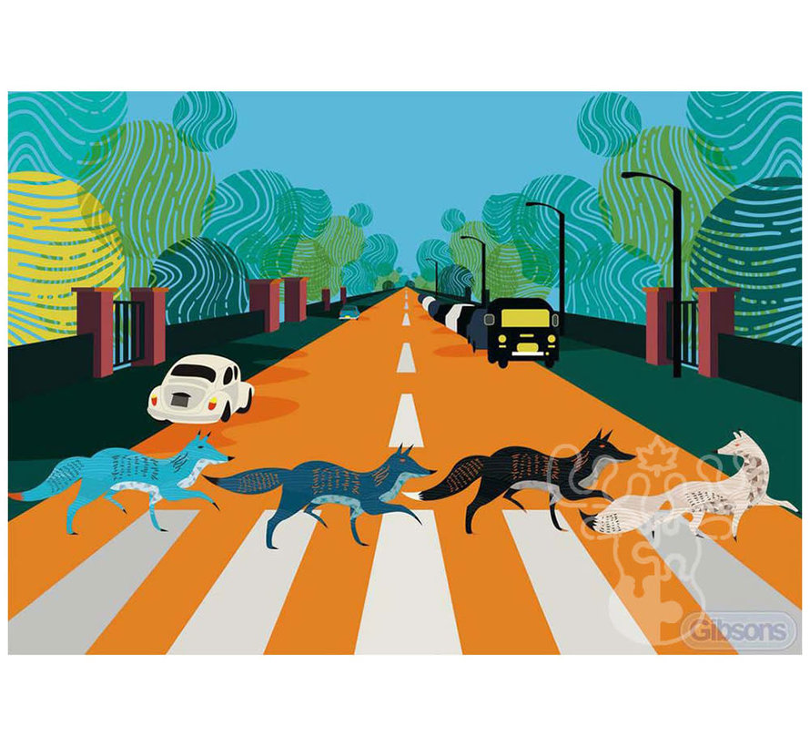 Gibsons Abbey Road Foxes Puzzle 500pcs