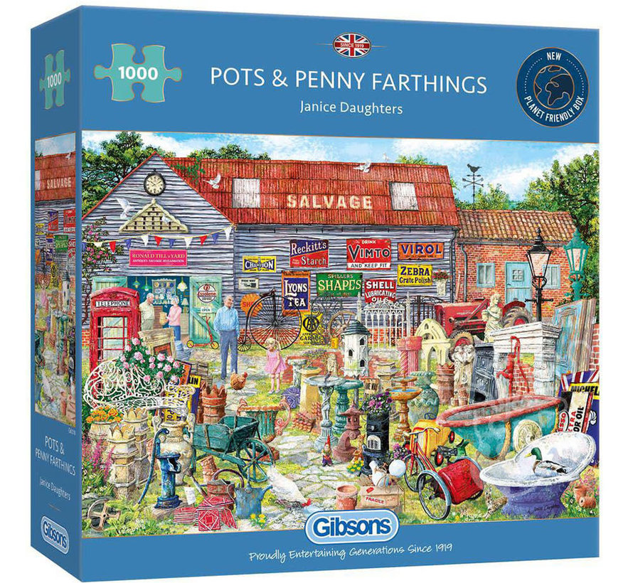 Gibsons Pots & Penny Farthings Puzzle 1000pcs
