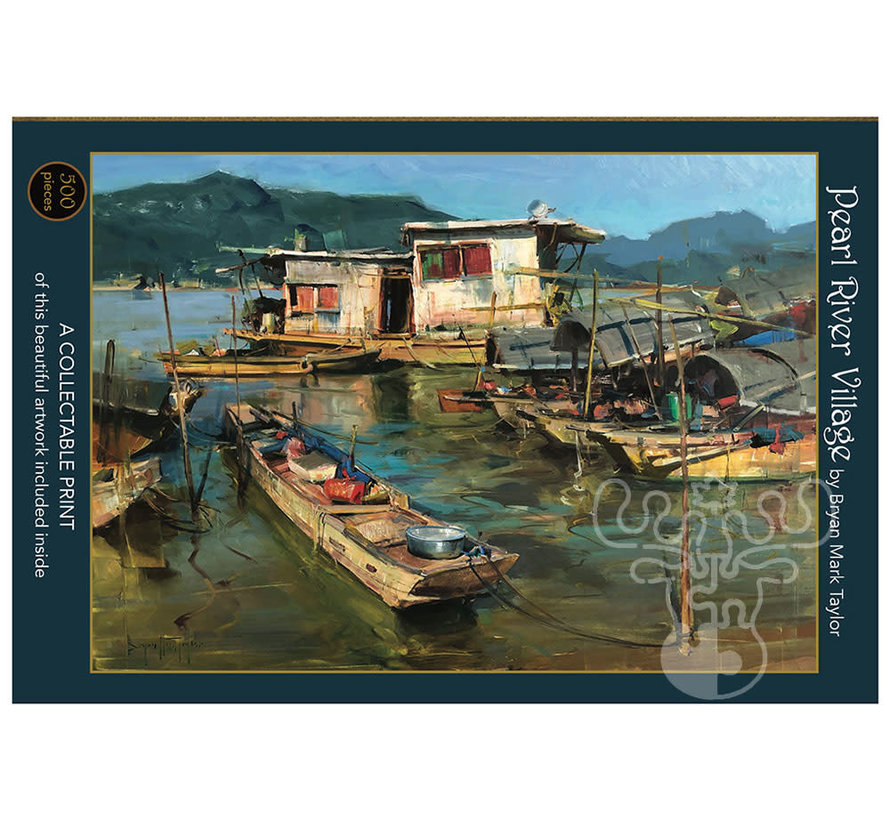 FINAL SALE Art & Fable Pearl River Village Puzzle 500pcs