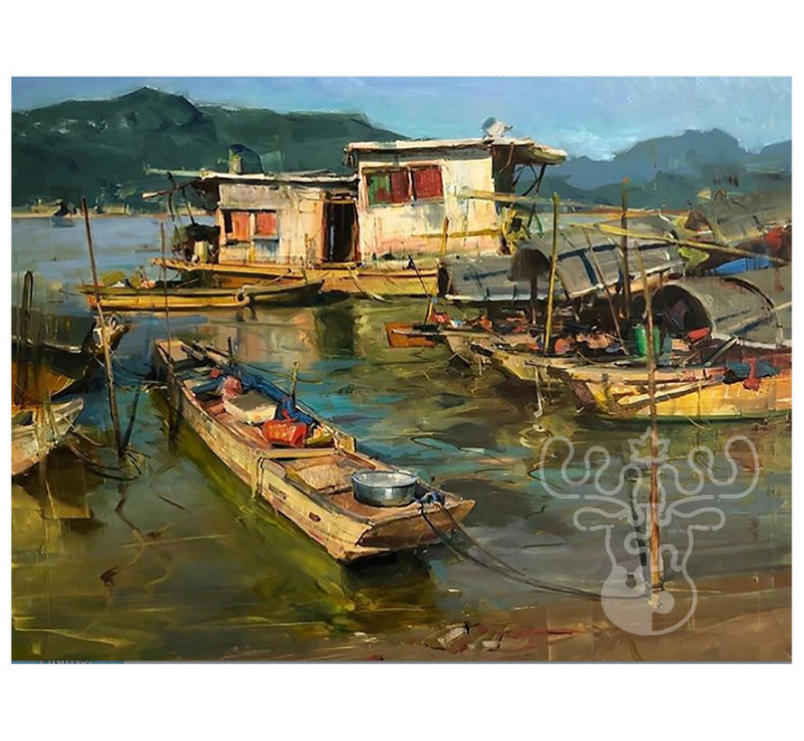 FINAL SALE Art & Fable Pearl River Village Puzzle 500pcs