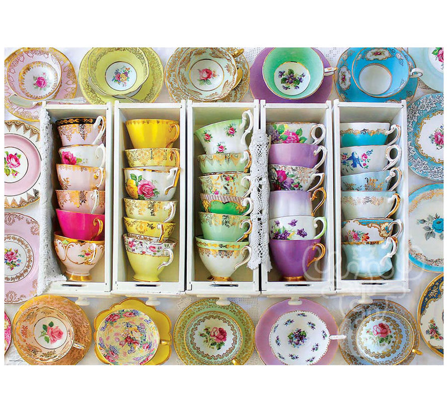 Eurographics Collection: Colorful Teacups Puzzle 1000pcs
