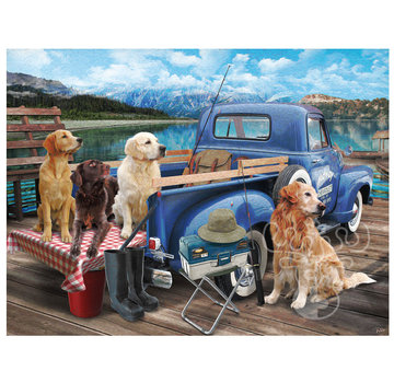 Vermont Christmas Company Vermont Christmas Co. Dogs Gone Fishing Puzzle 550pcs