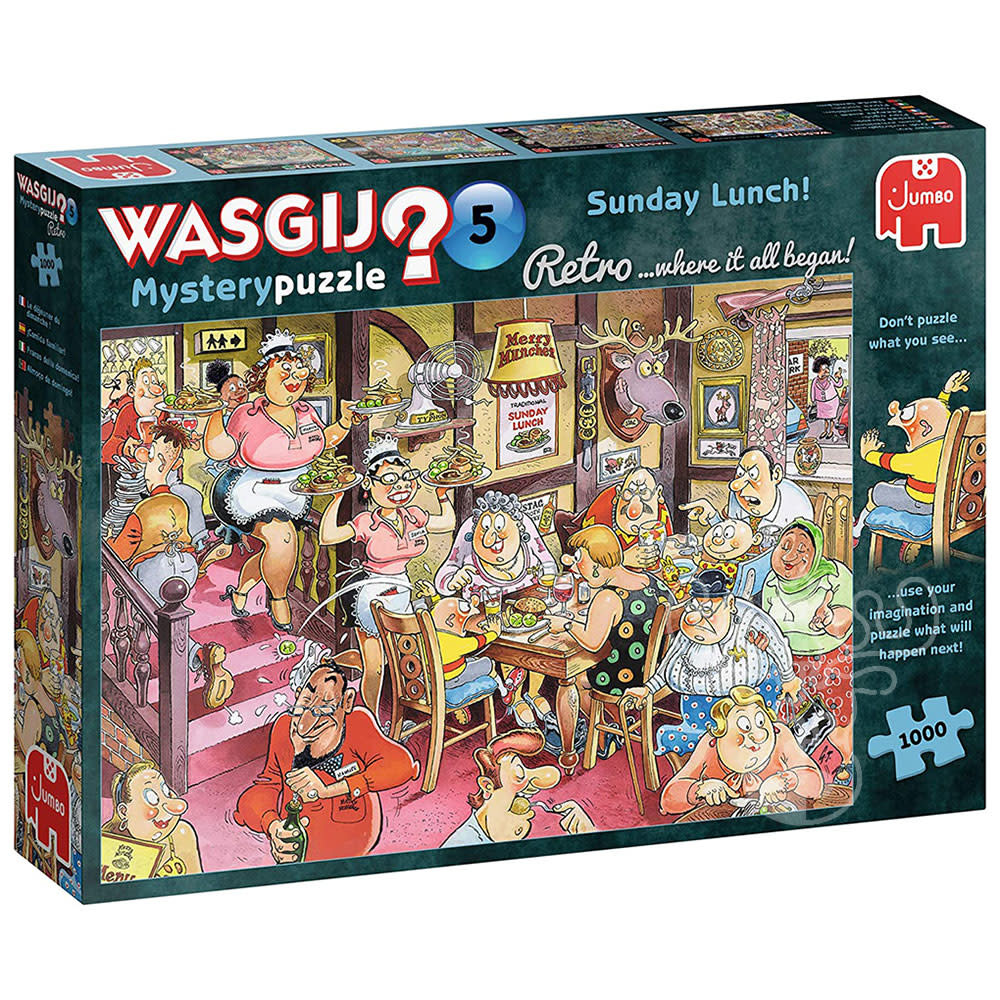 Jumbo Wasgij Retro Mystery 5 Sunday Lunch! Puzzle 1000pcs Puzzles Canada