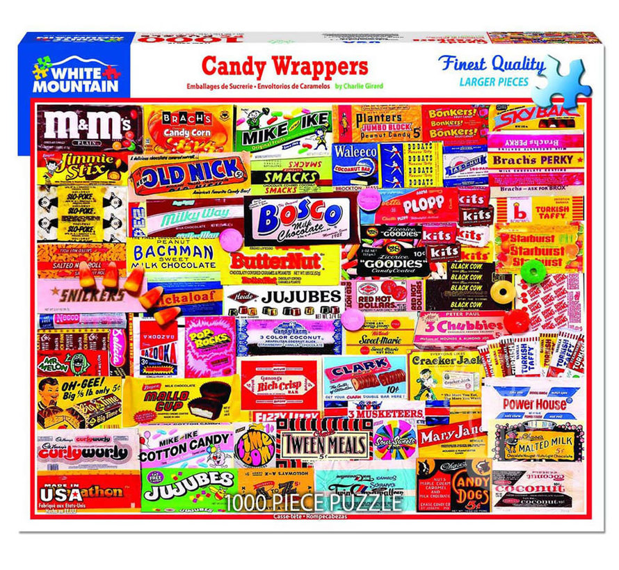 White Mountain Candy Wrappers Puzzle 1000pcs