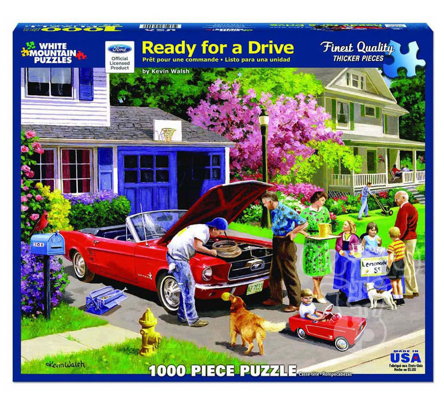 White Mountain Ready for a Drive Puzzle 1000pcs