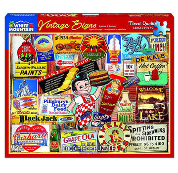 White Mountain White Mountain Vintage Signs Puzzle 1000pcs