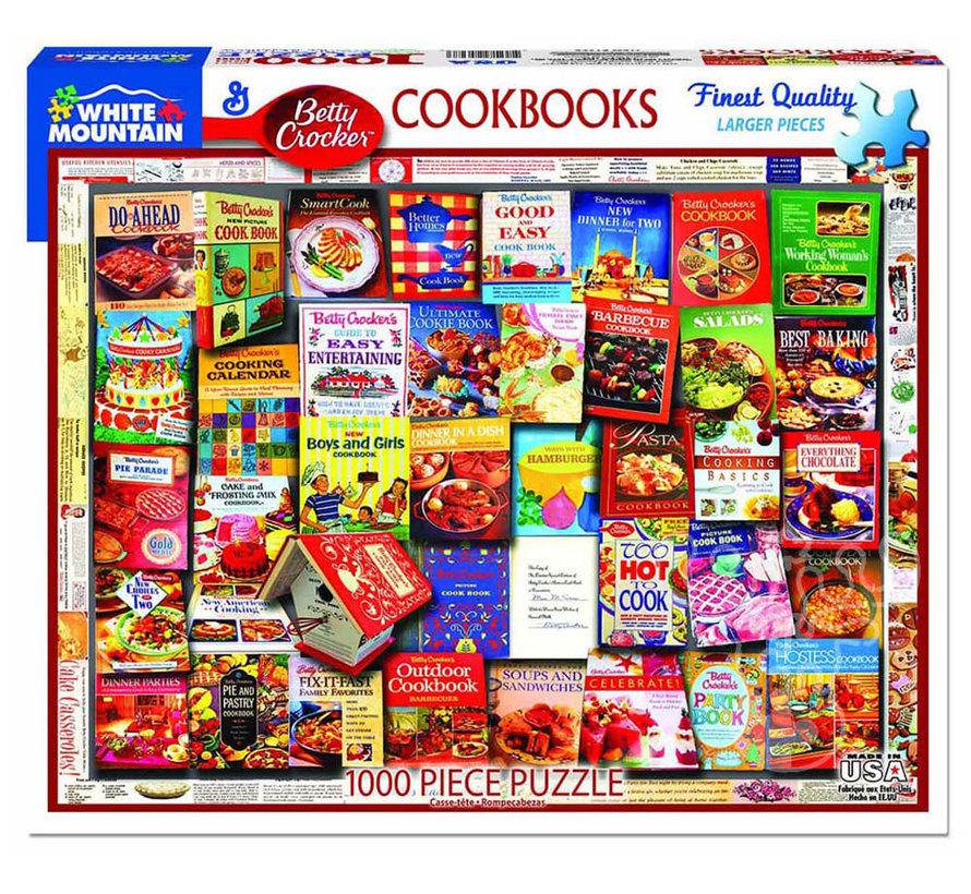 White Mountain Betty Crocker Cookbooks Puzzle 1000pcs