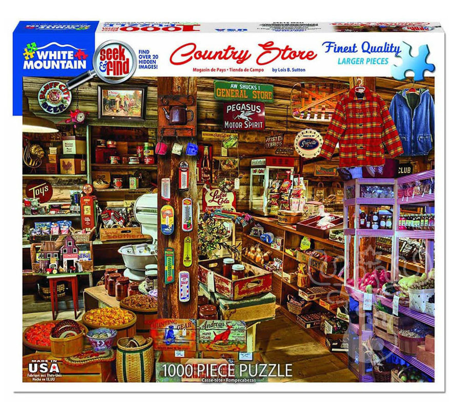 White Mountain Country Store - Seek & Find Puzzle 1000pcs