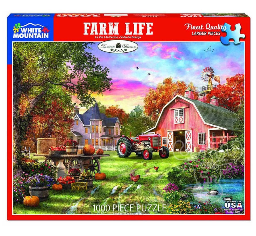 White Mountain Farm Life Puzzle 1000pcs