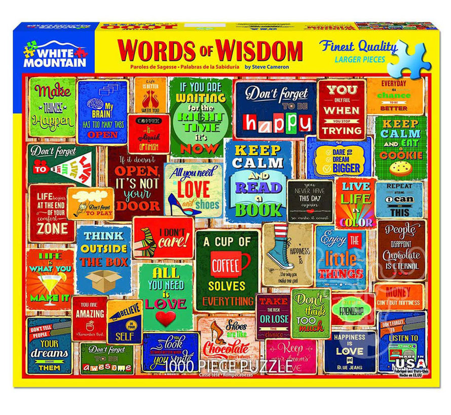 White Mountain Words of Wisdom Puzzle 1000pcs