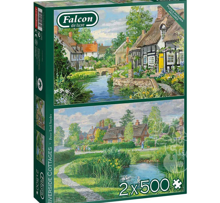 Falcon Riverside Cottages Puzzle 2 x 500pcs