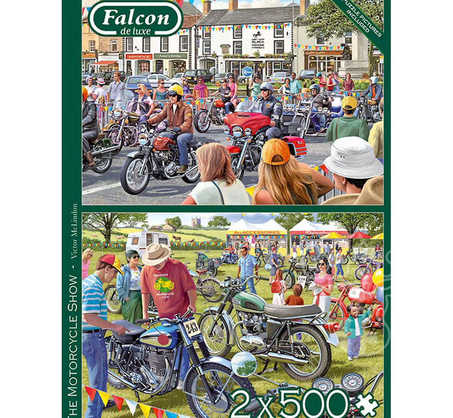 Falcon The Motorcycle Show Puzzle 2 x 500pcs