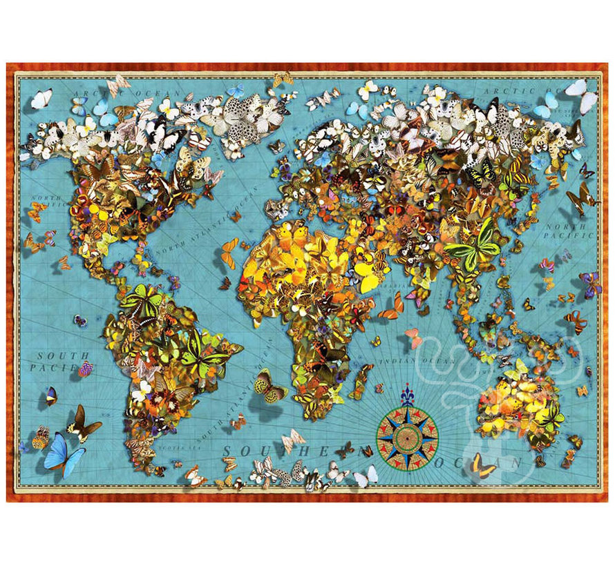 Anatolian Butterfly World Map Puzzle 1000pcs