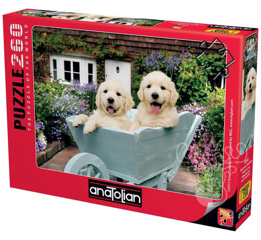 Anatolian Puppies in a Wheelbarrow Puzzle 260pcs