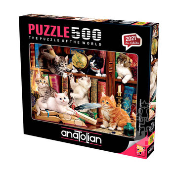 Anatolian Anatolian Kittens in the Library Puzzle 500pcs
