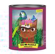 Mudpuppy Mudpuppy Frida Catlo Artsy Cats Puzzle Tin 100pcs