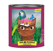 Mudpuppy Mudpuppy Frida Catlo Artsy Cats Puzzle Tin 100pcs