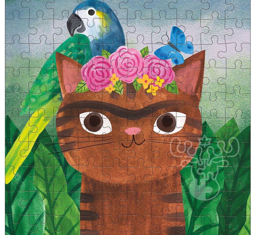 Mudpuppy Frida Catlo Artsy Cats Puzzle Tin 100pcs