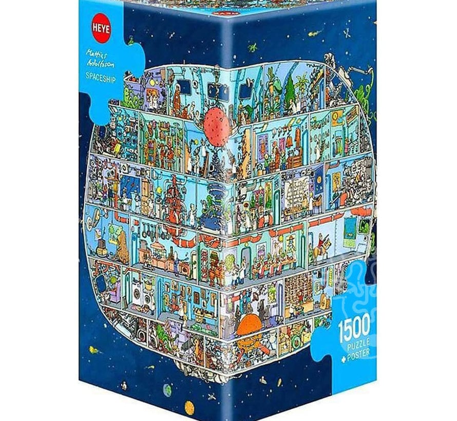 Heye Spaceship Puzzle 1500pcs Triangle Box