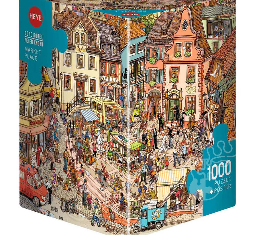 Heye Market Place Puzzle 1000pcs Triangle Box